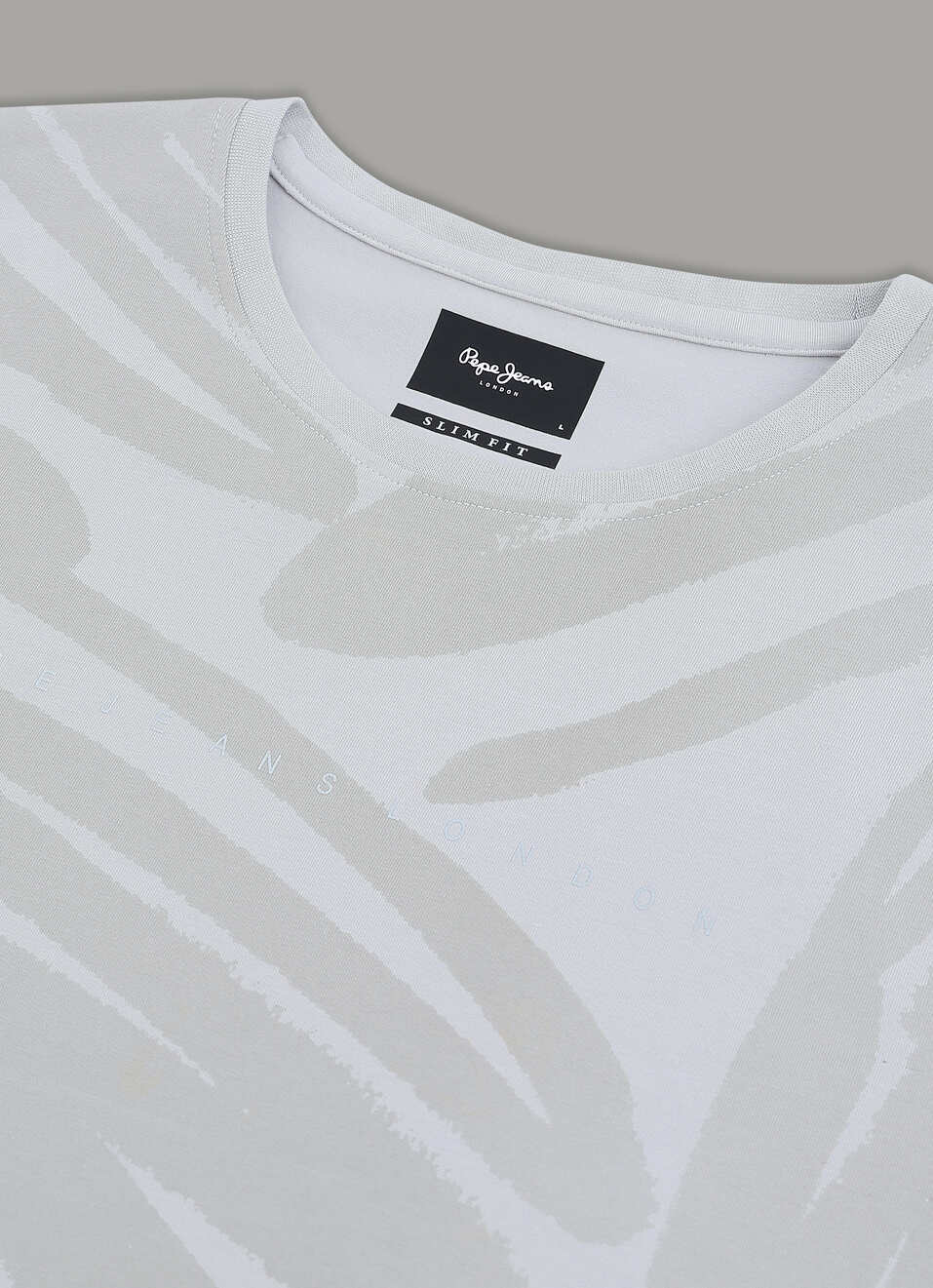 Men Grey Abstract Print Slim Fit T-shirt, , large image number 7