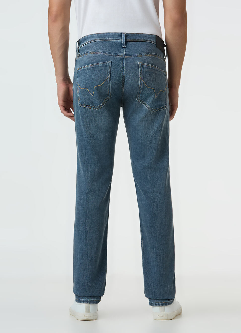 Men Blue Mid Rise Slim Fit Stretchable Jeans, , large image number 3