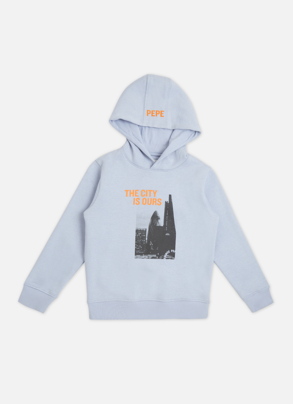 Boys Yellow Graphic Print Full Sleeve Hooded Sweatshirt, , large image number 0