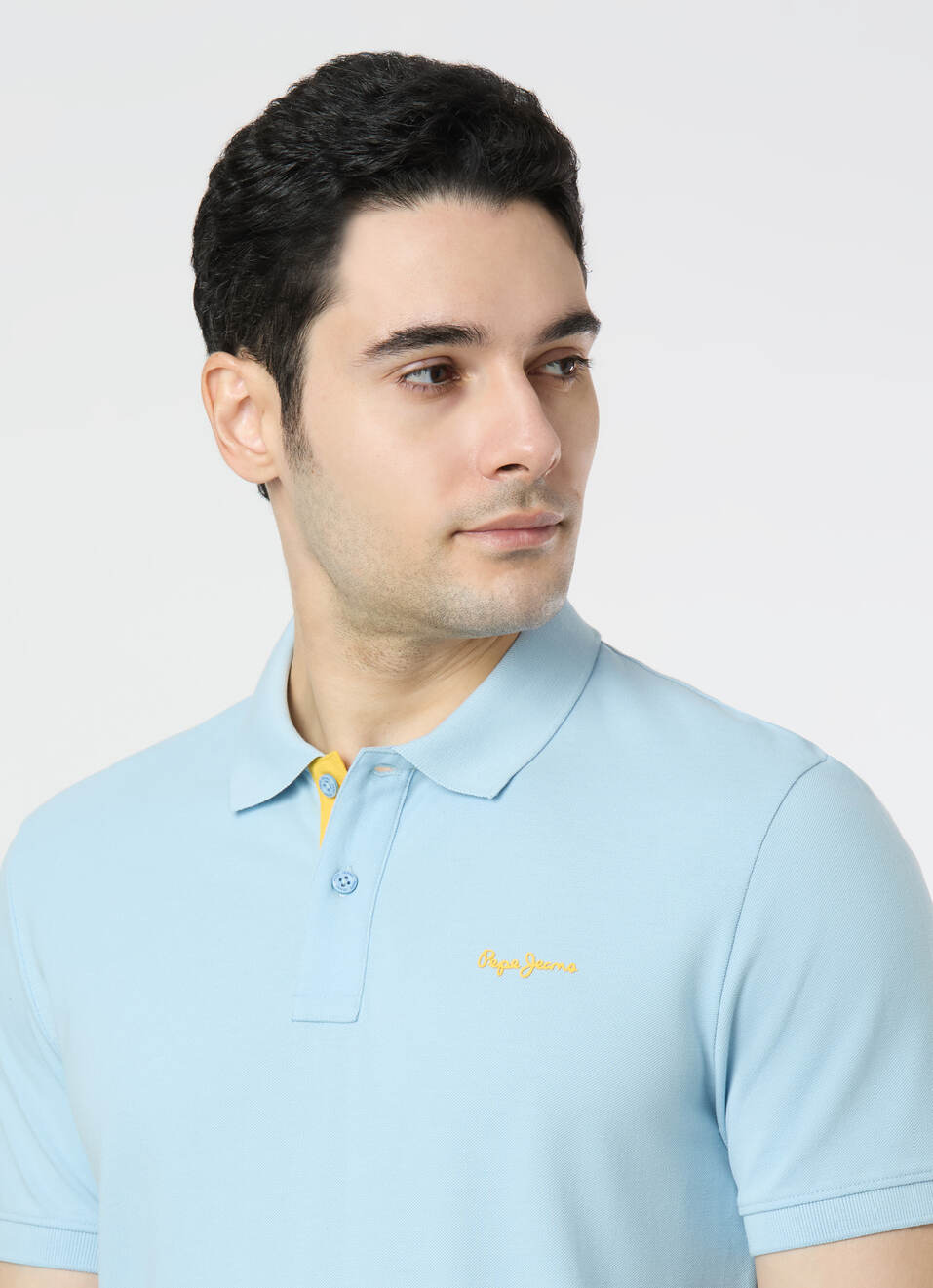 Men Sky Blue Regular Fit Polo, , large image number 4