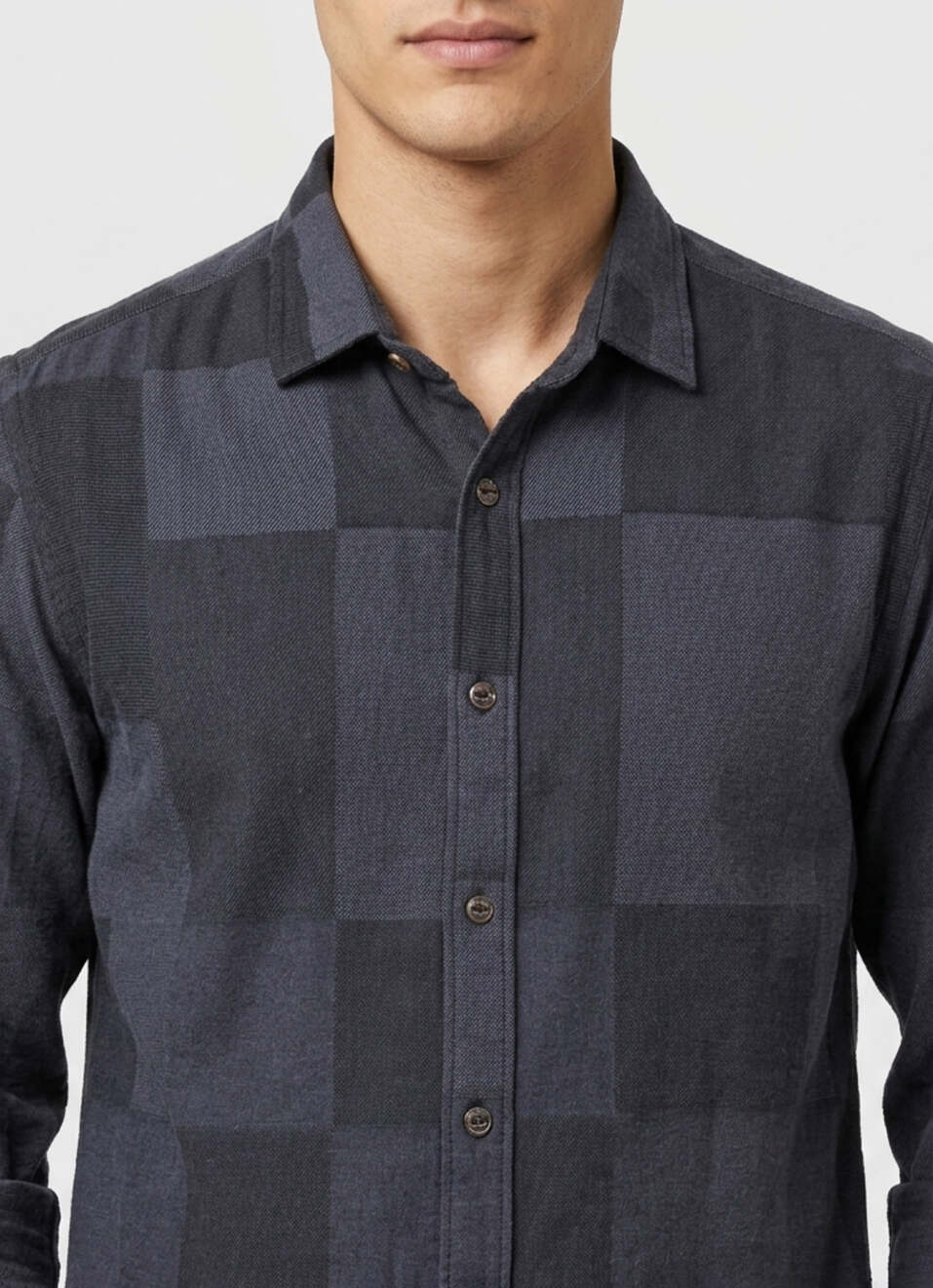 Men Black Solid Long Sleeve Shirt, , large image number 4