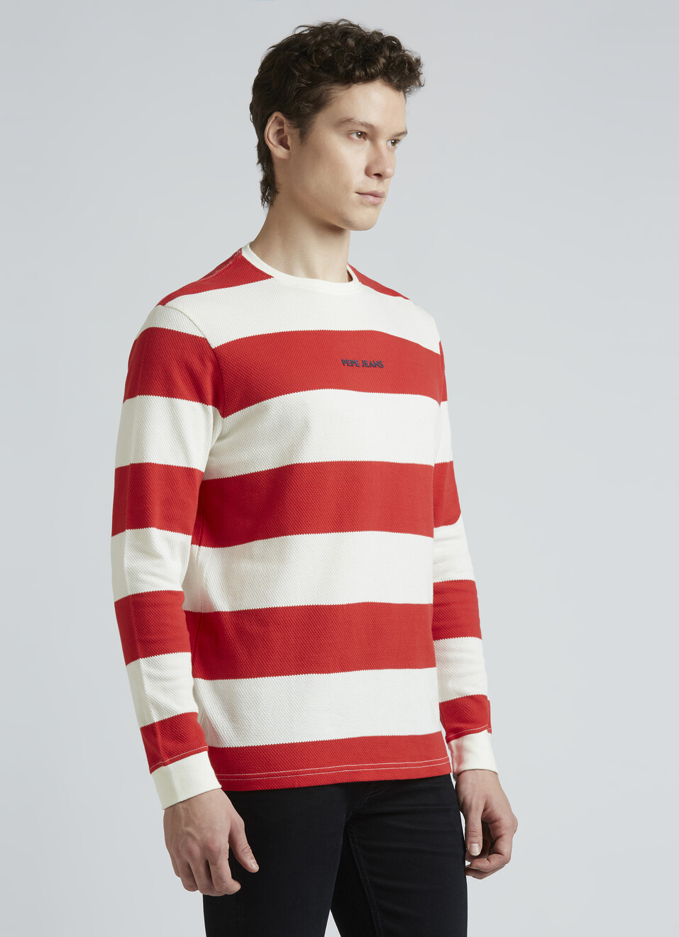 Red Stripes Full Sleeves T-shirt, , large image number 3
