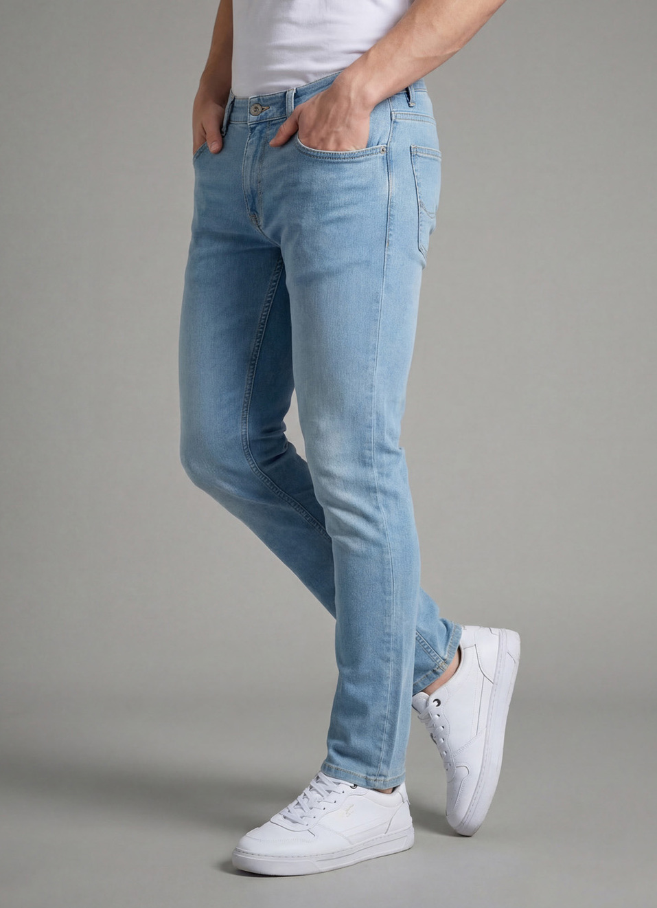 Men Blue Skinny Fit Low Rise Jeans , , large image number 0