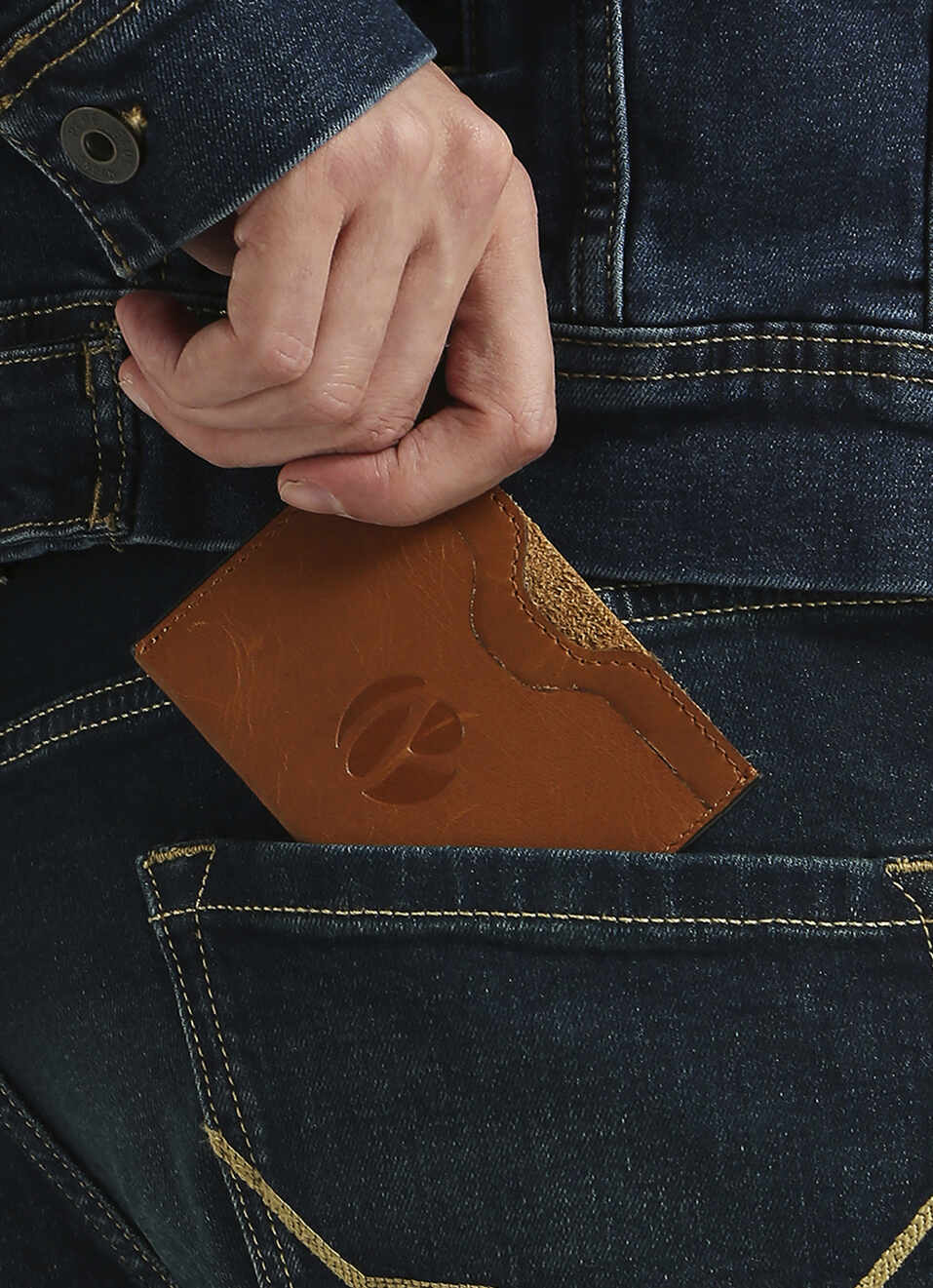 Brown Embossed Card Holder, , large image number 3