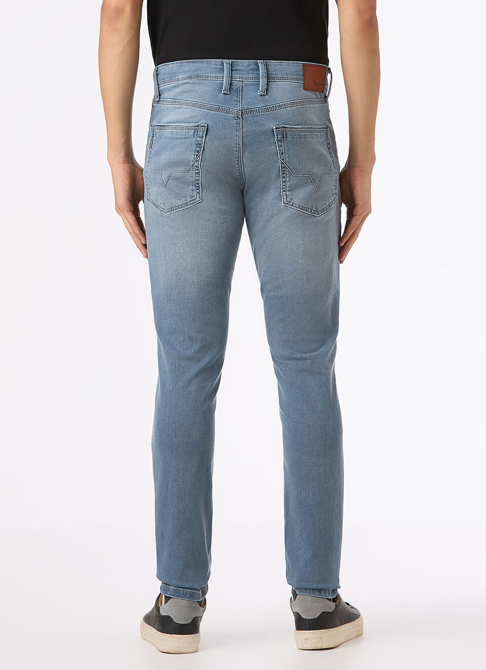 Men Blue Mid Rise Slim Fit Gymindigo Jeans, , large image number 3