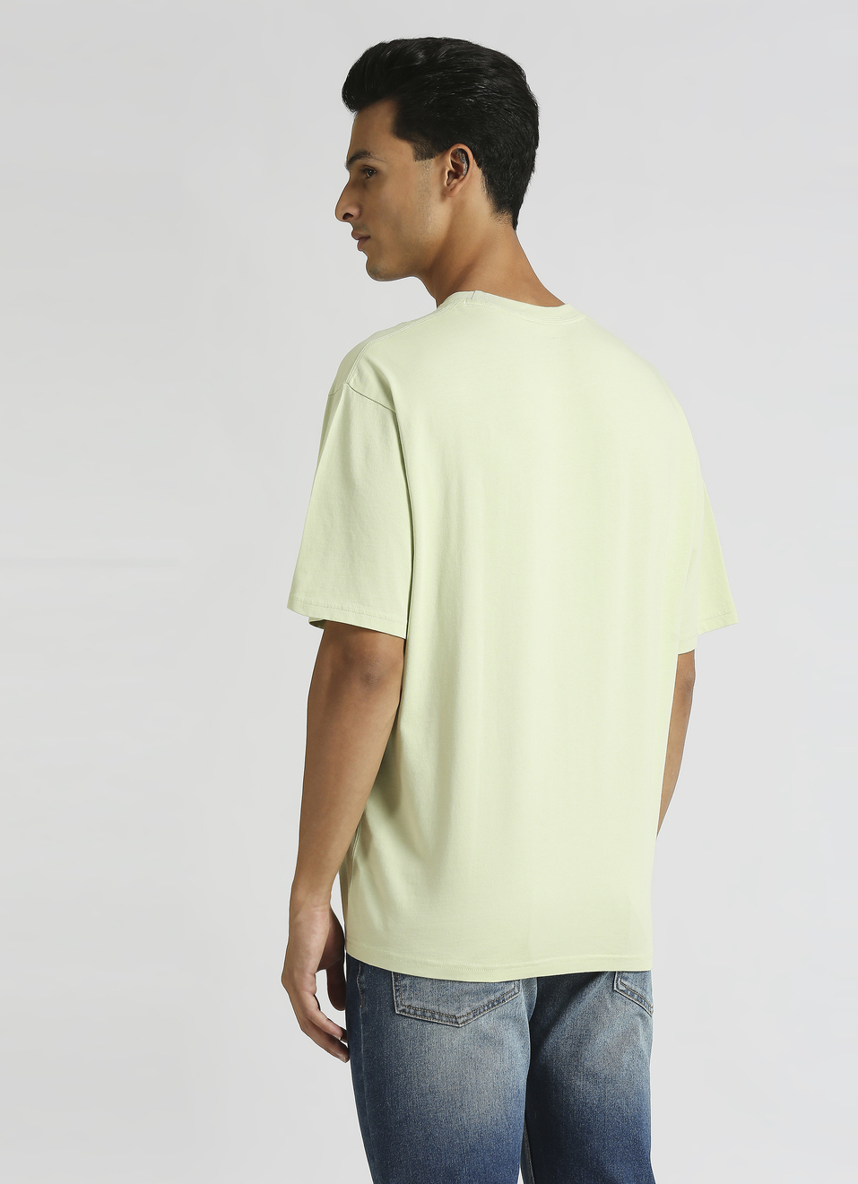 Green Graphic Print Short Sleeve Oversized T-shirt, , large image number 1
