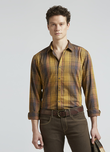 Yellow Check Full Sleeve Shirt