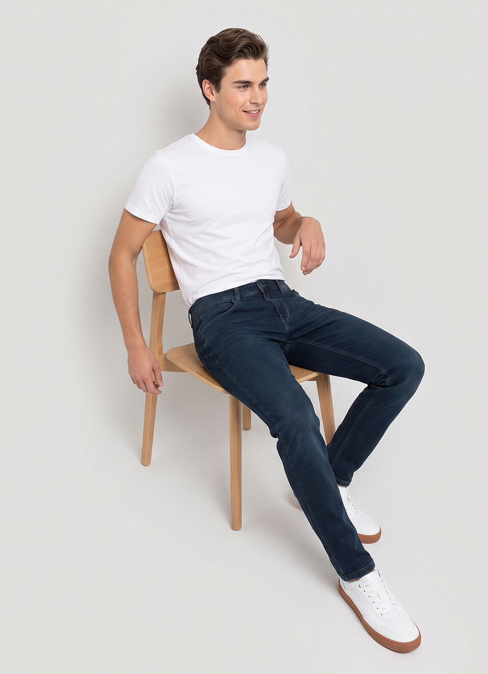 Men Black Stretchable Jeans, , large image number 1