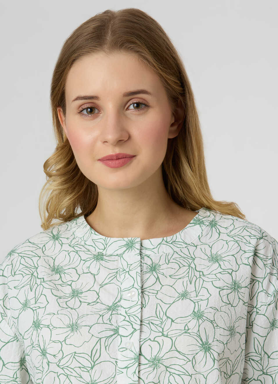 Women Green Floral Printed Regular Fit Shirt, , large image number 4