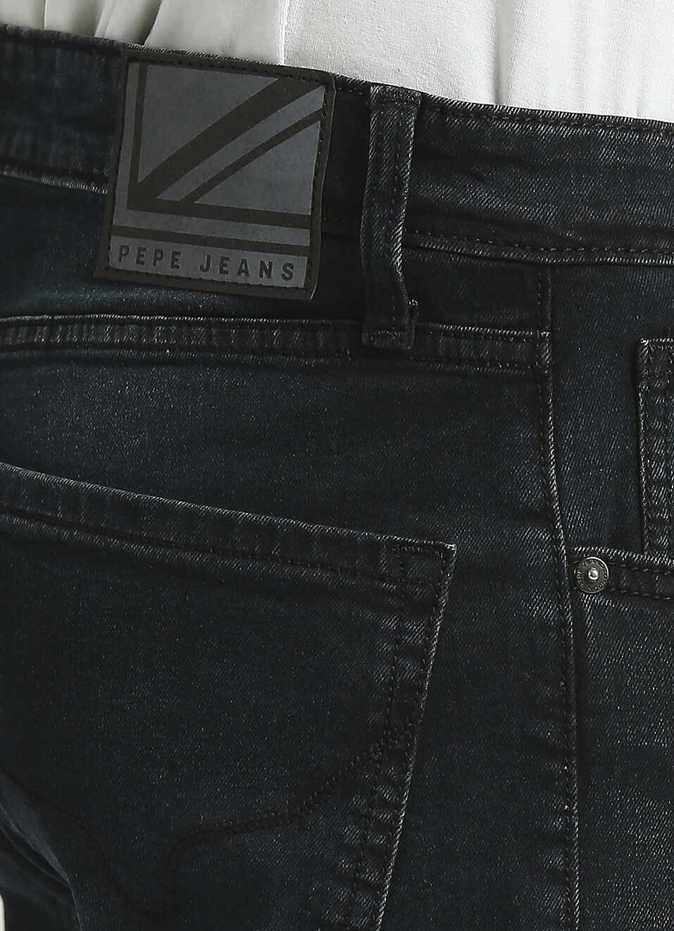 Vapour Black Low Rise Tapered Jeans, , large image number 4