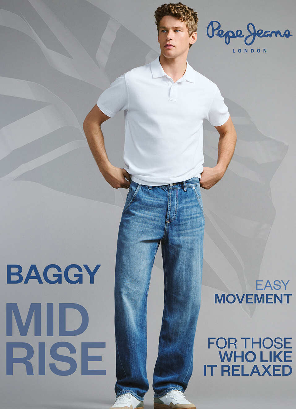 Men Light Blue Mid Rise Baggy Fit Tapered Jeans, , large image number 5
