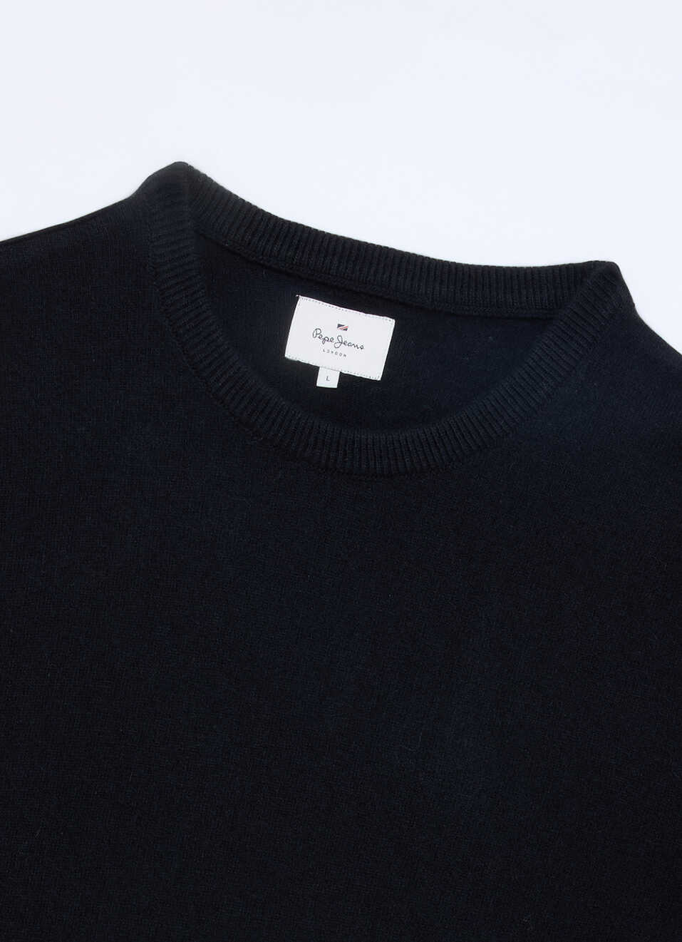 Men Black Solid Regular Fit Crew Neck Sweater, , large image number 6