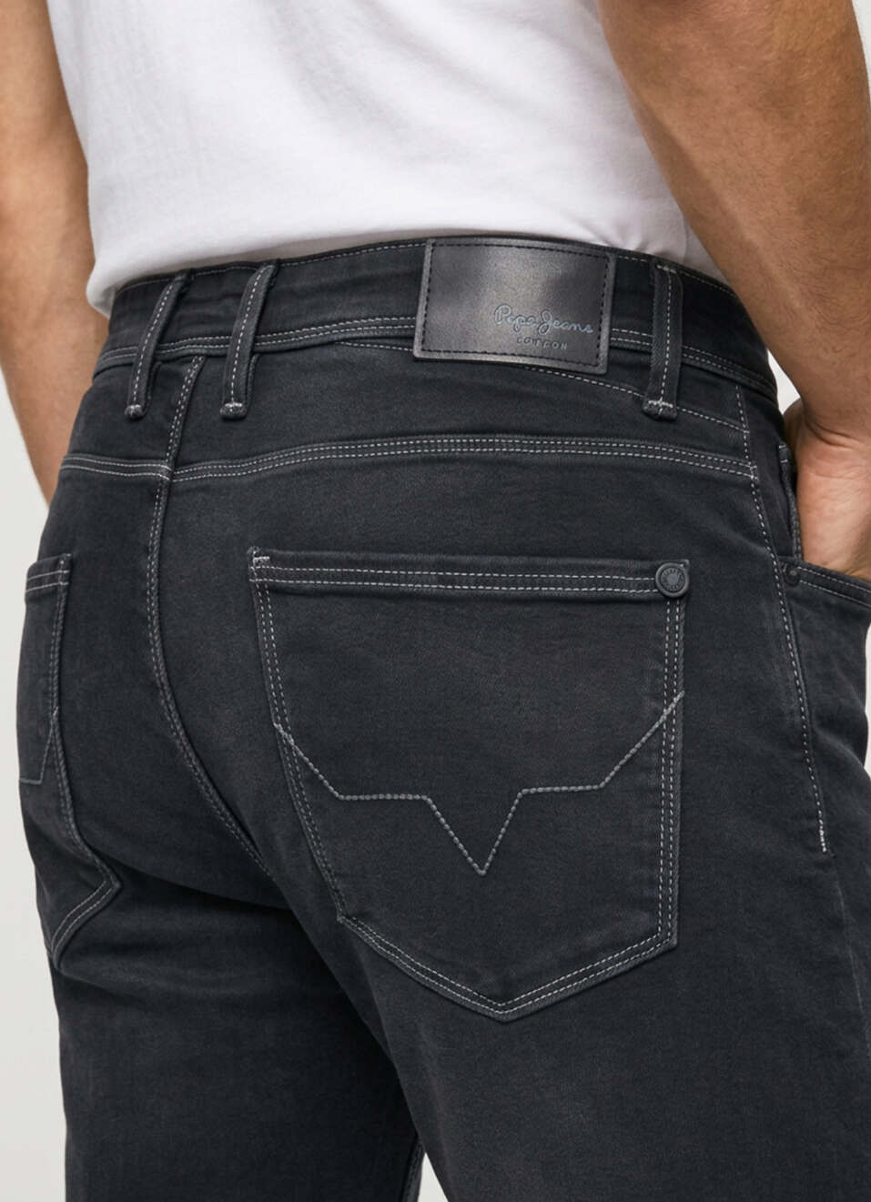 Men Black Stretchable Jeans, , large image number 5