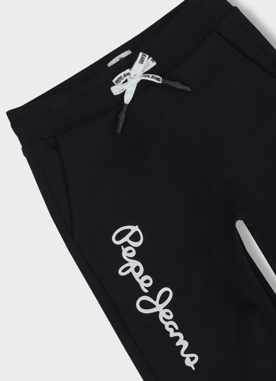 Boys Black Ribbed Waist Knit Joggers, , large image number 2