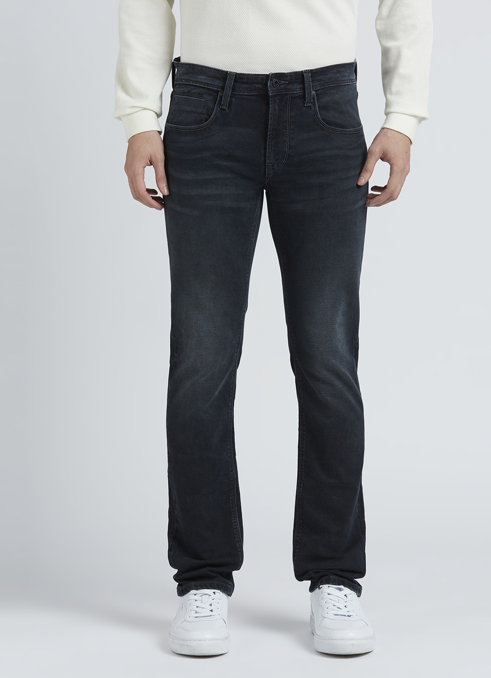Vapour Black Mid Waist Jeans, , large image number 6