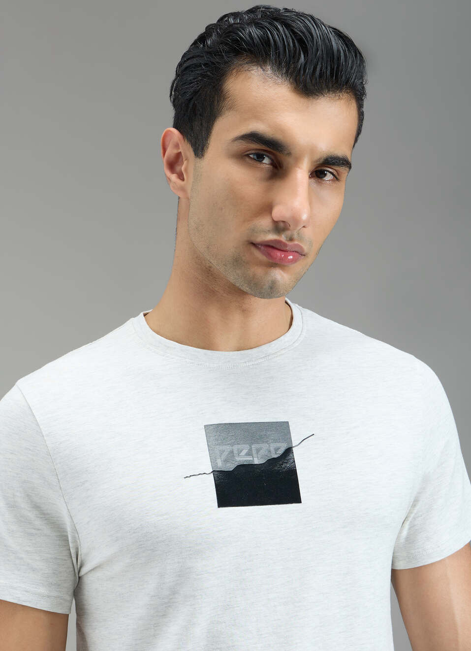 Men Off White Typographic Print Slim Fit T-shirt, , large image number 4