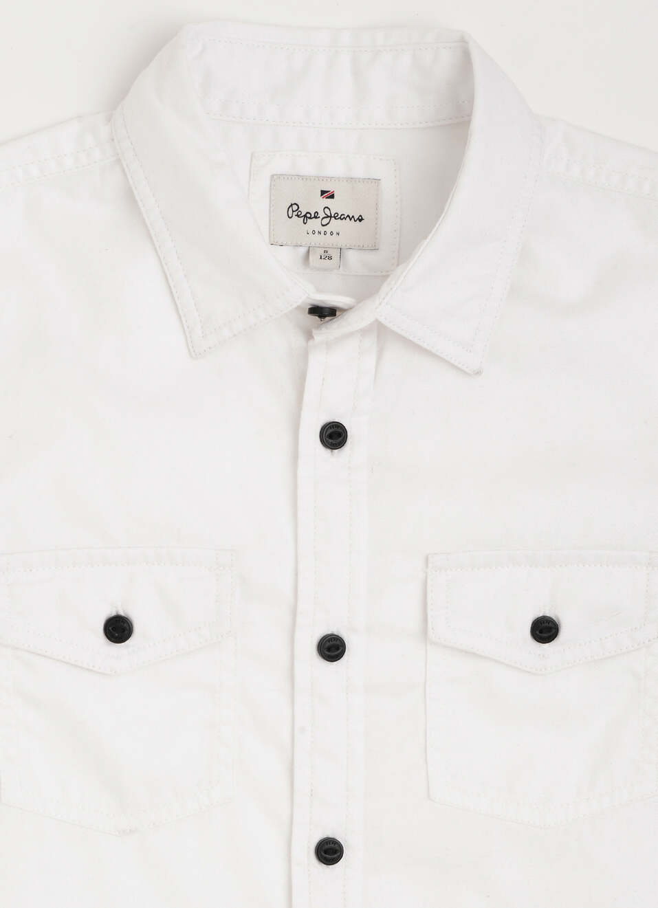 Boys White Solid Long Sleeve Shirt, , large image number 2