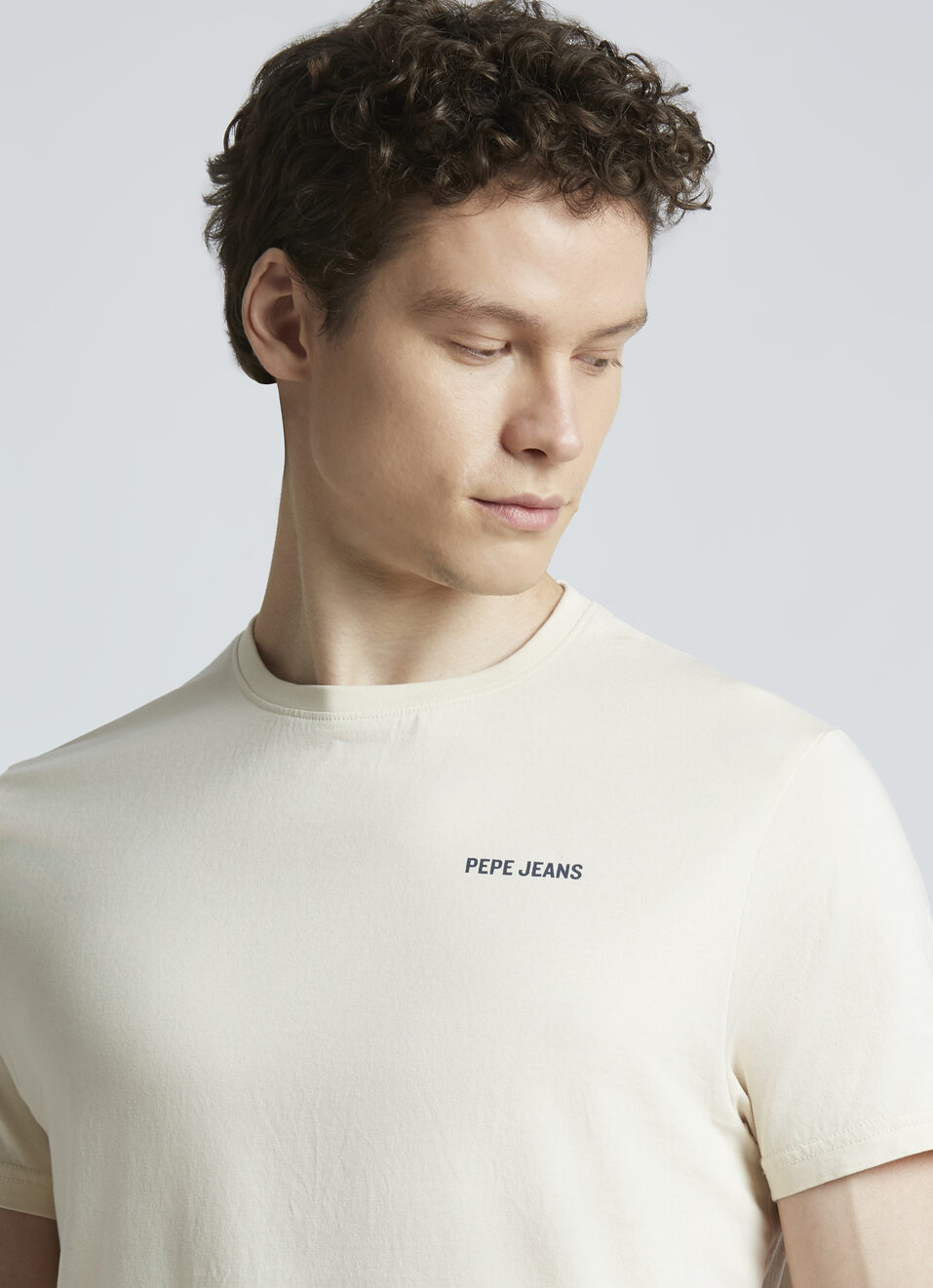 White Back Print Short Sleeve T-shirt, , large image number 4