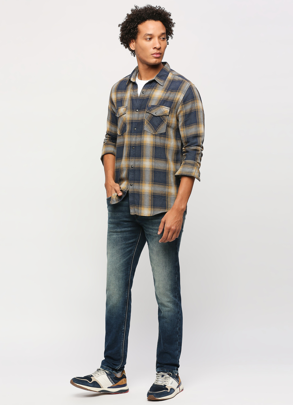 Brown Checks Long Sleeve Shirt, , large image number 6