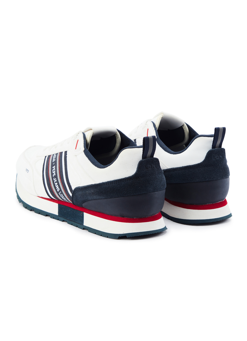 White 3d Logo Anti-skid Running Sneakers, , large image number 3