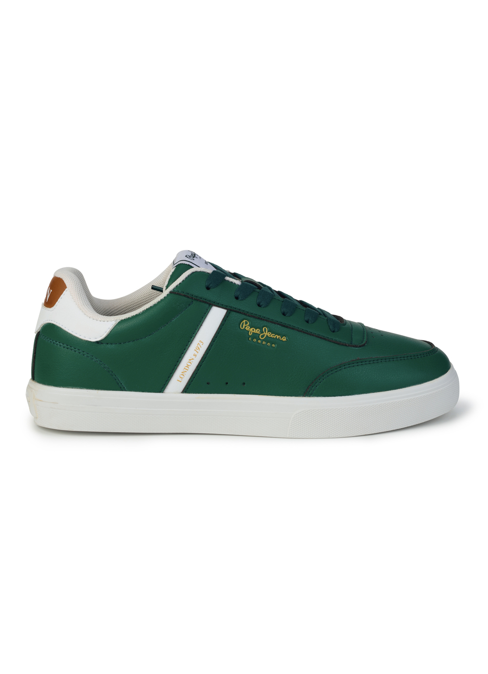 Men Green Colorblock Pu Lace-up Sneakers, , large image number 5