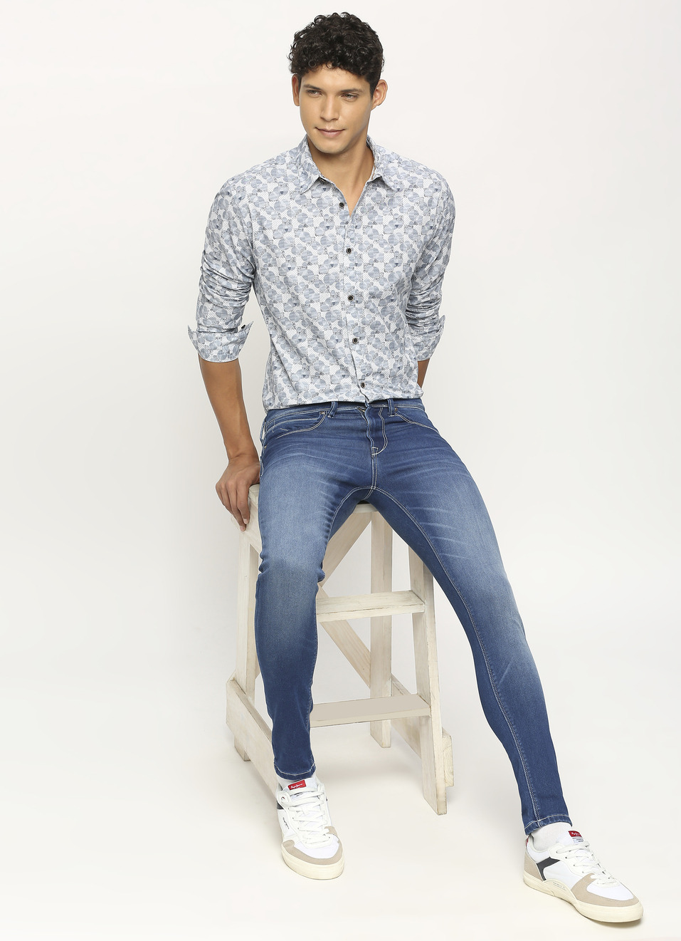 Grey All Over Printed Slim Fit Shirt, , large image number 7