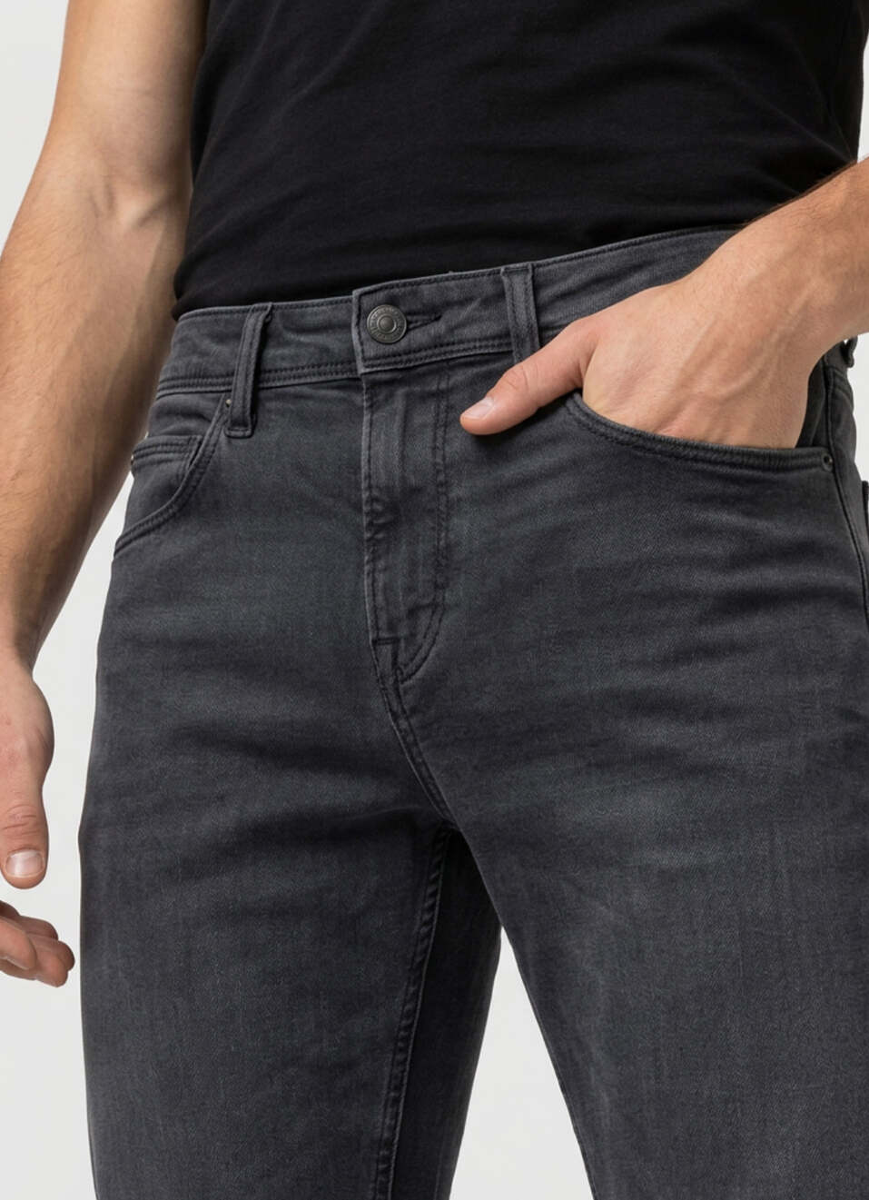 Men Black Stretchable Jeans, , large image number 4