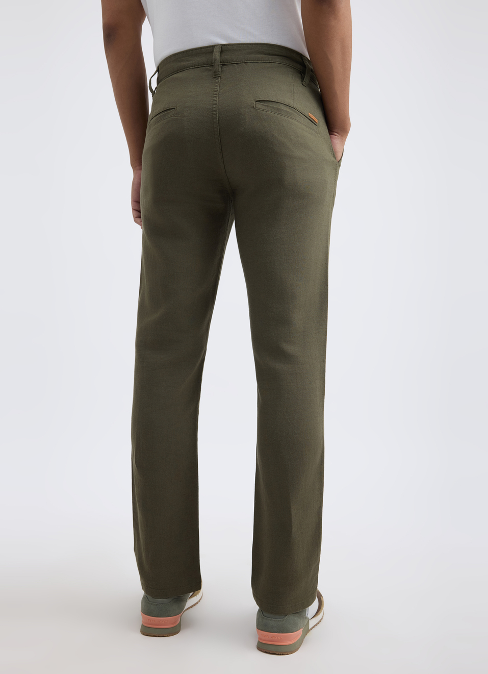 Men Green Mid Rise Chinos, , large image number 2