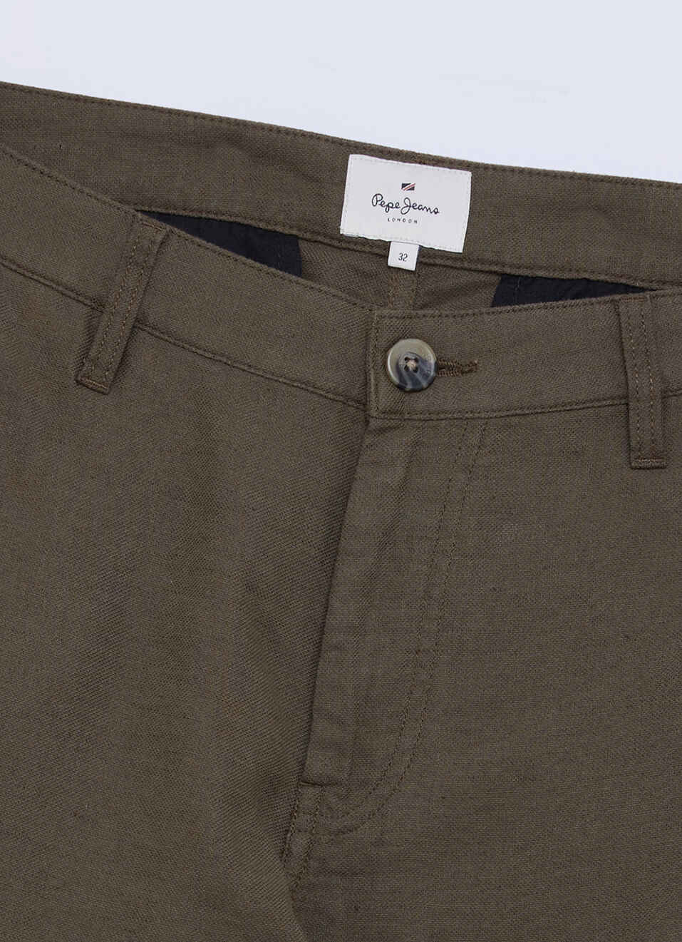 Men Olive Straight Chinos, , large image number 6