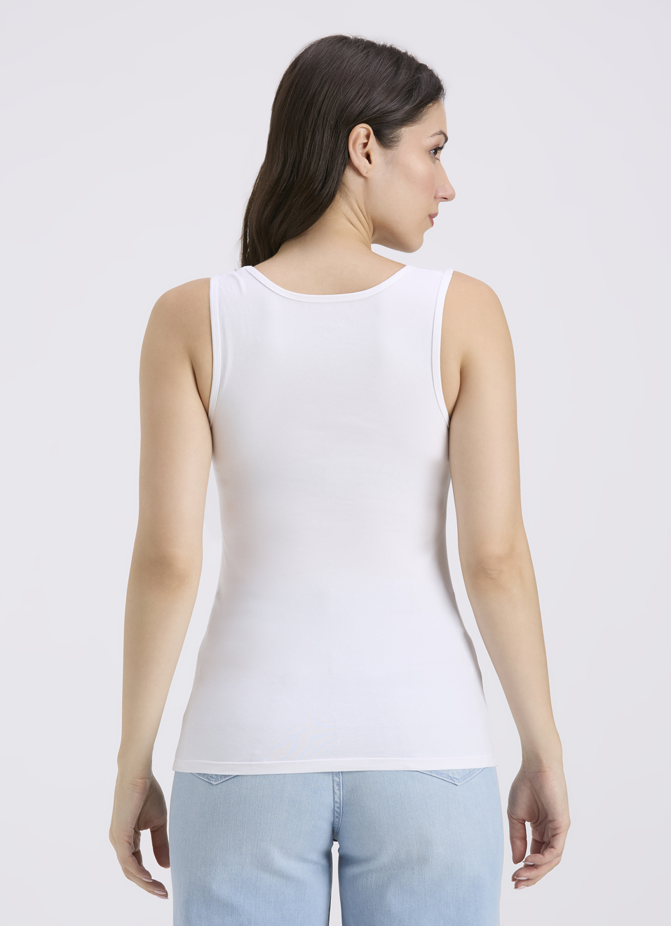 Women White Graphic Print Sleeveless Tank Top, , large image number 2