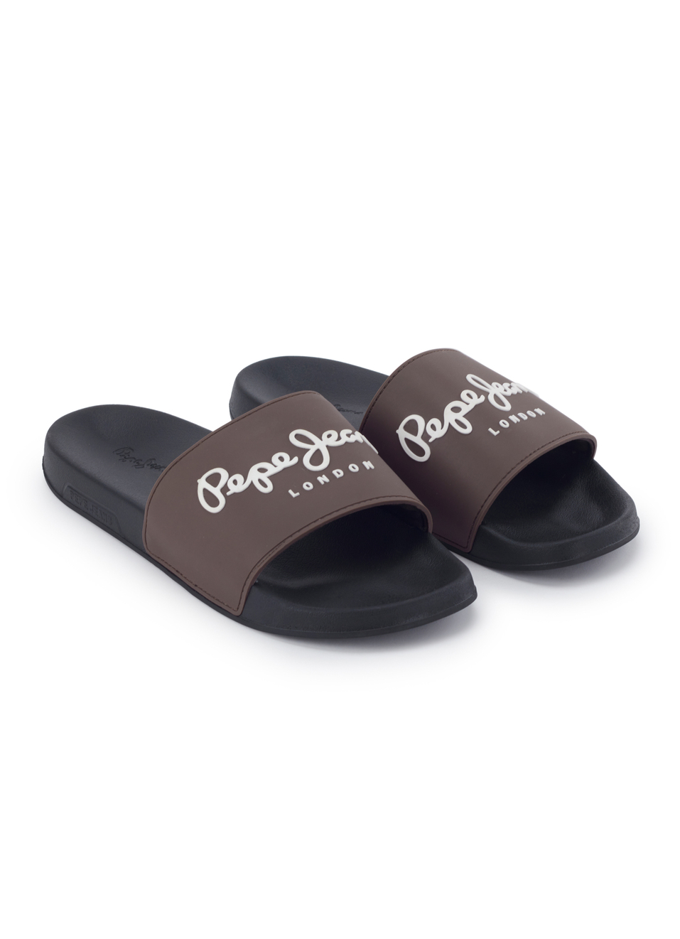 Black Lightweight Beach Slides With Logo Print, , large image number 2