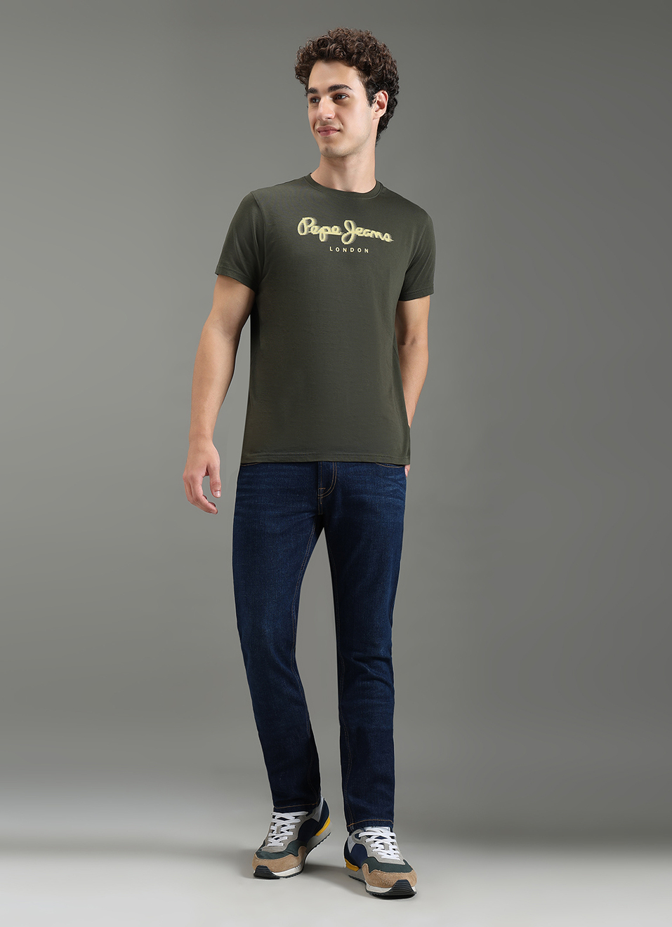 Men Green Graphic Slim Fit T-shirt, , large image number 2