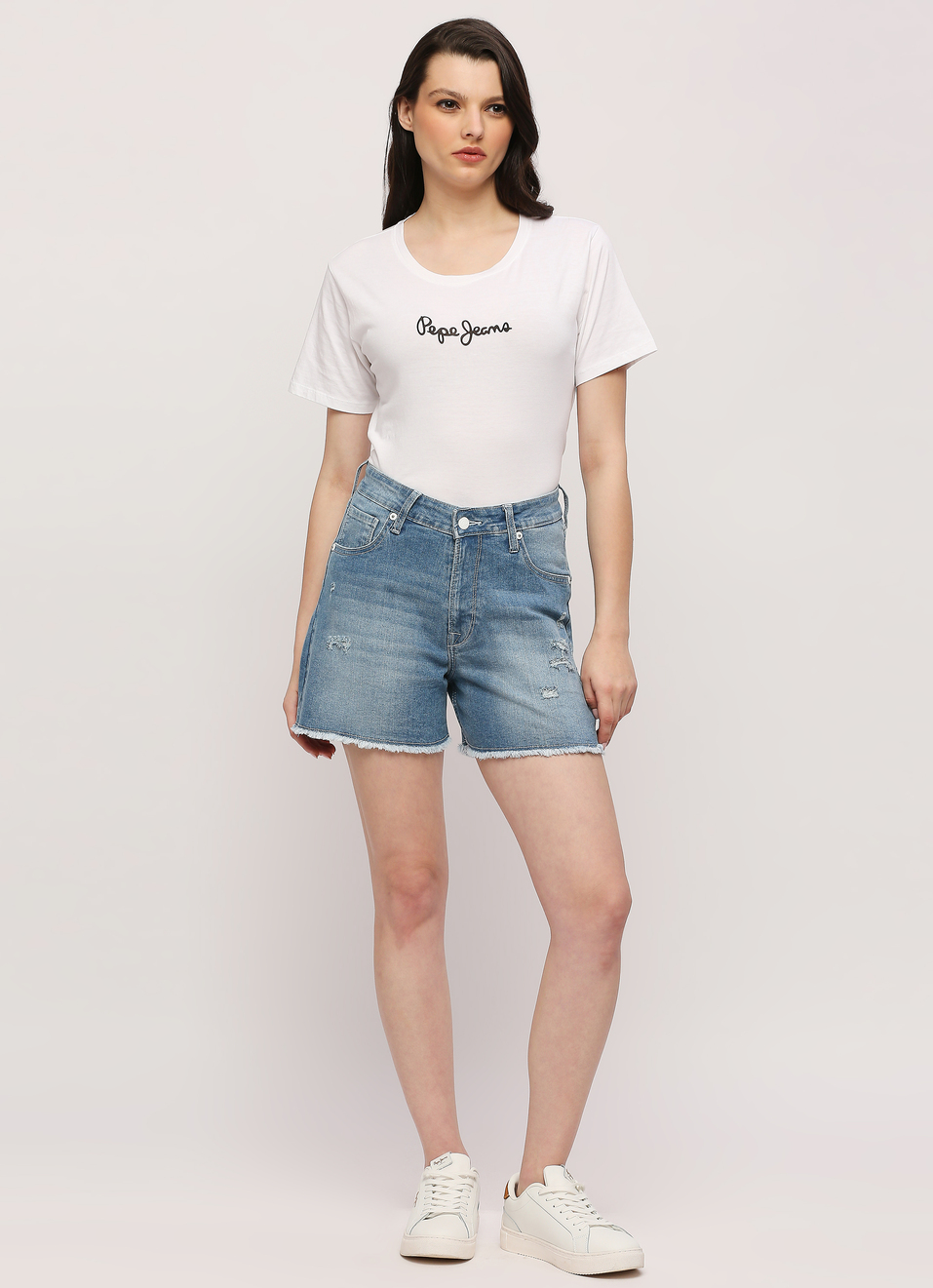 Blue Rachel High Rise Shorts, , large image number 7