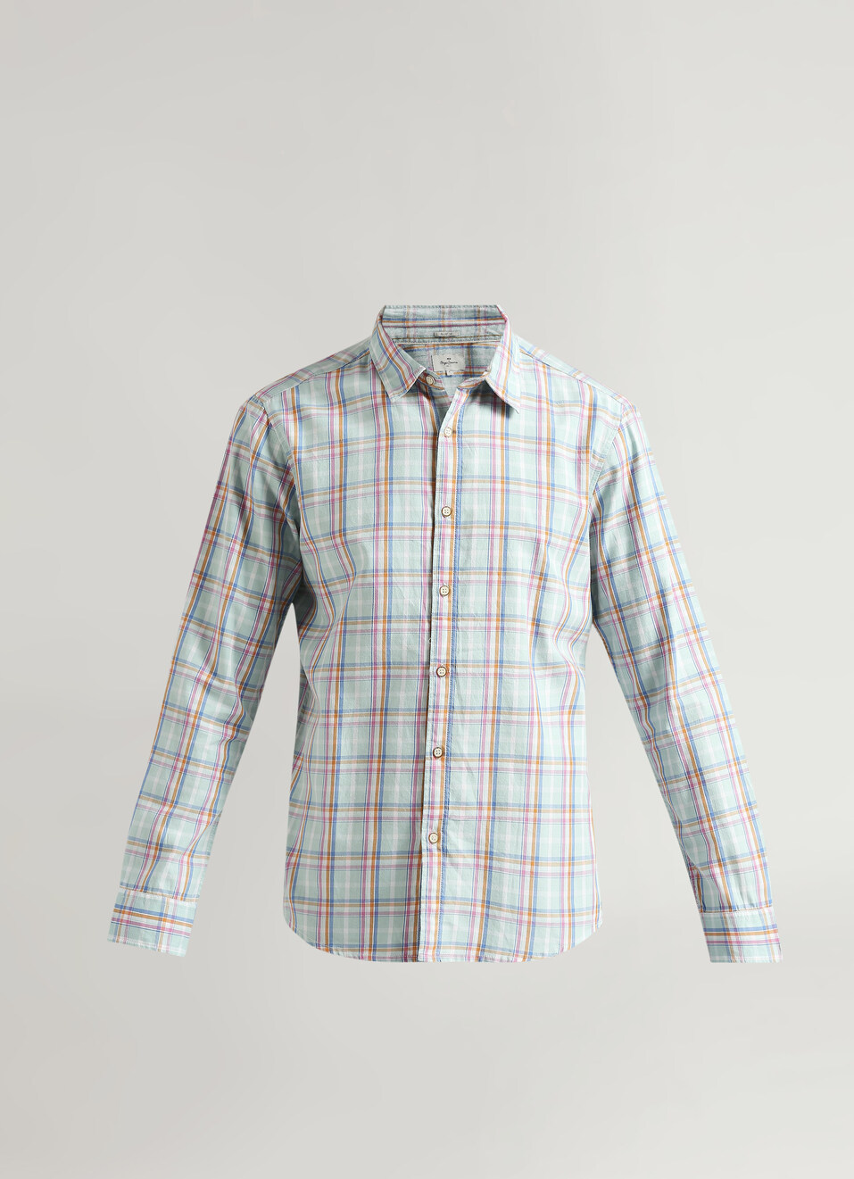 Sea Green Checks Long Sleeve Shirt, , large image number 6