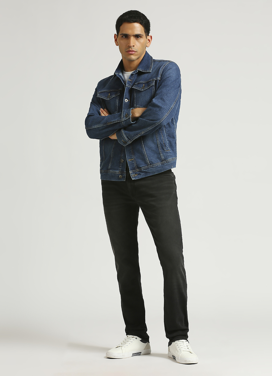 Vapour Black Mid Rise Slim Fit Jeans, , large image number 1