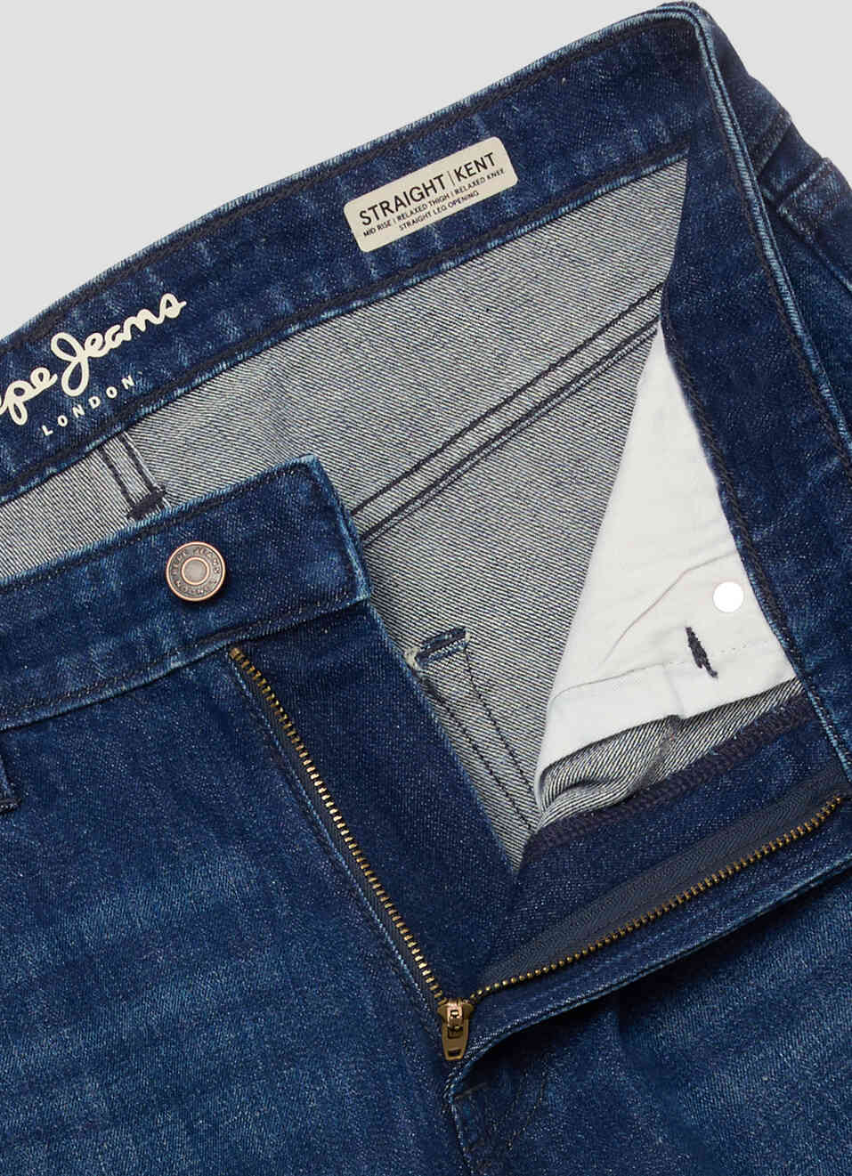Men Blue Relaxed Straight Fit Mid Rise Jeans, , large image number 6