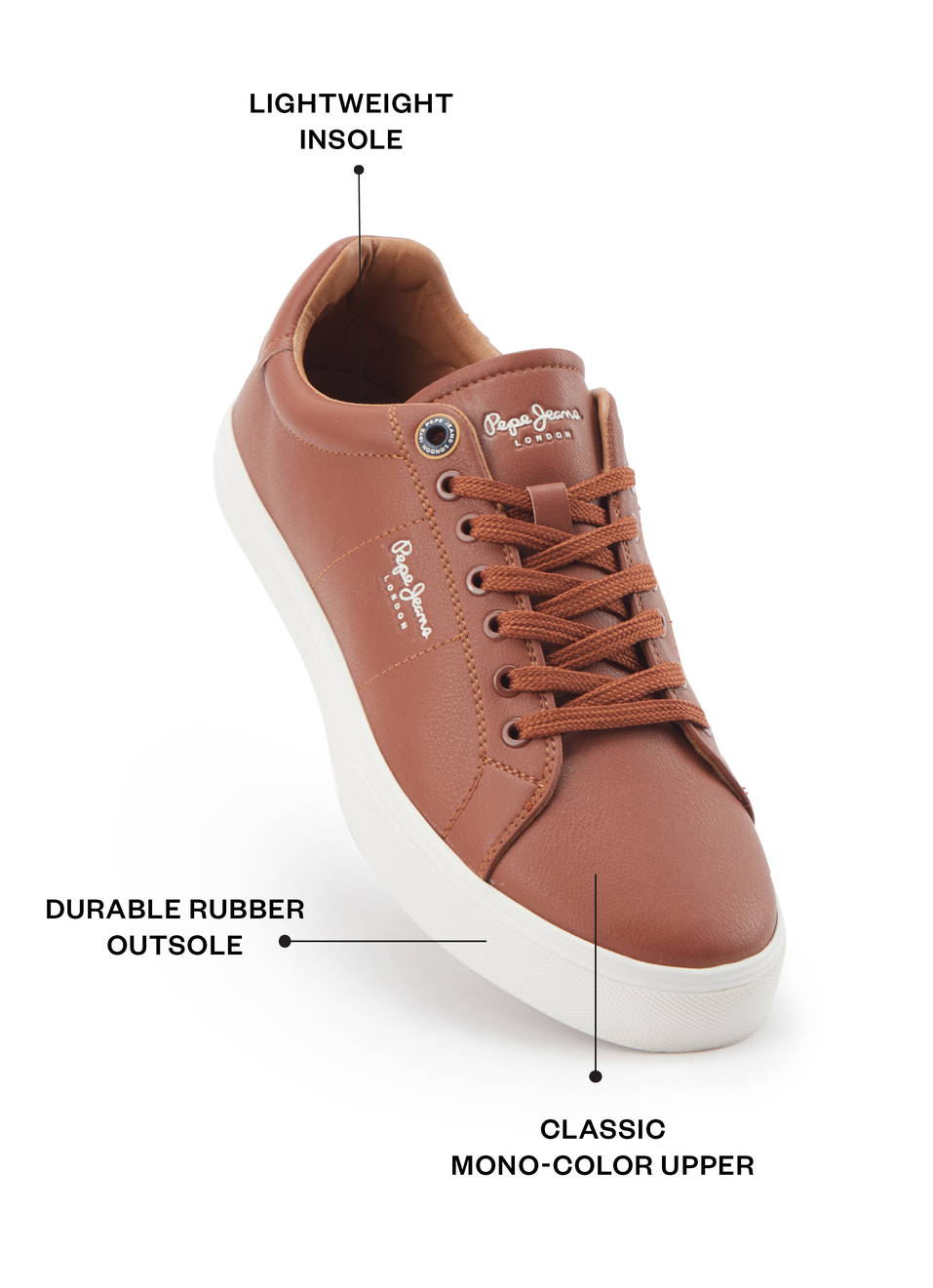 Brown Low-cut Anti-skid Cupsole Sneakers, , large image number 1