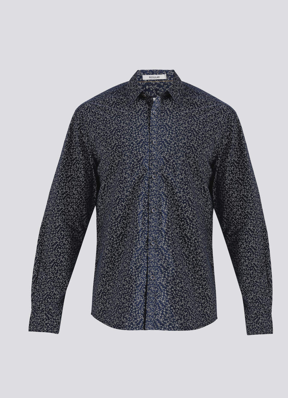 Navy Floral Full Sleeve Shirt, , large image number 6
