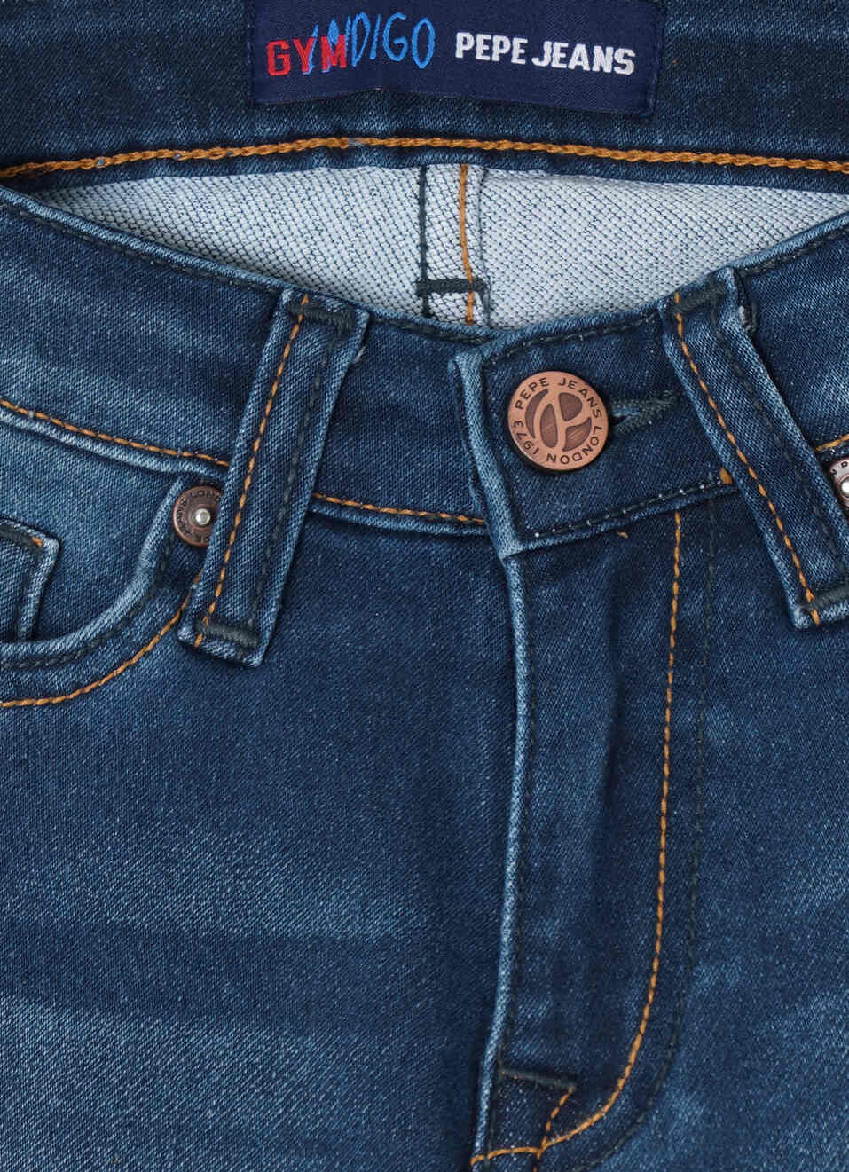 Drum Regular Fit Mid Waist Denim Joggers, , large image number 3