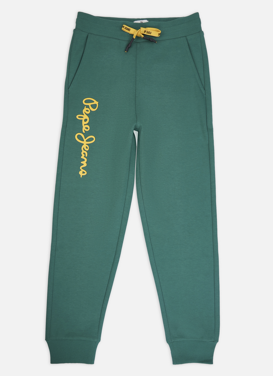 Boys Green Ribbed Waist Knit Joggers, , large image number 0