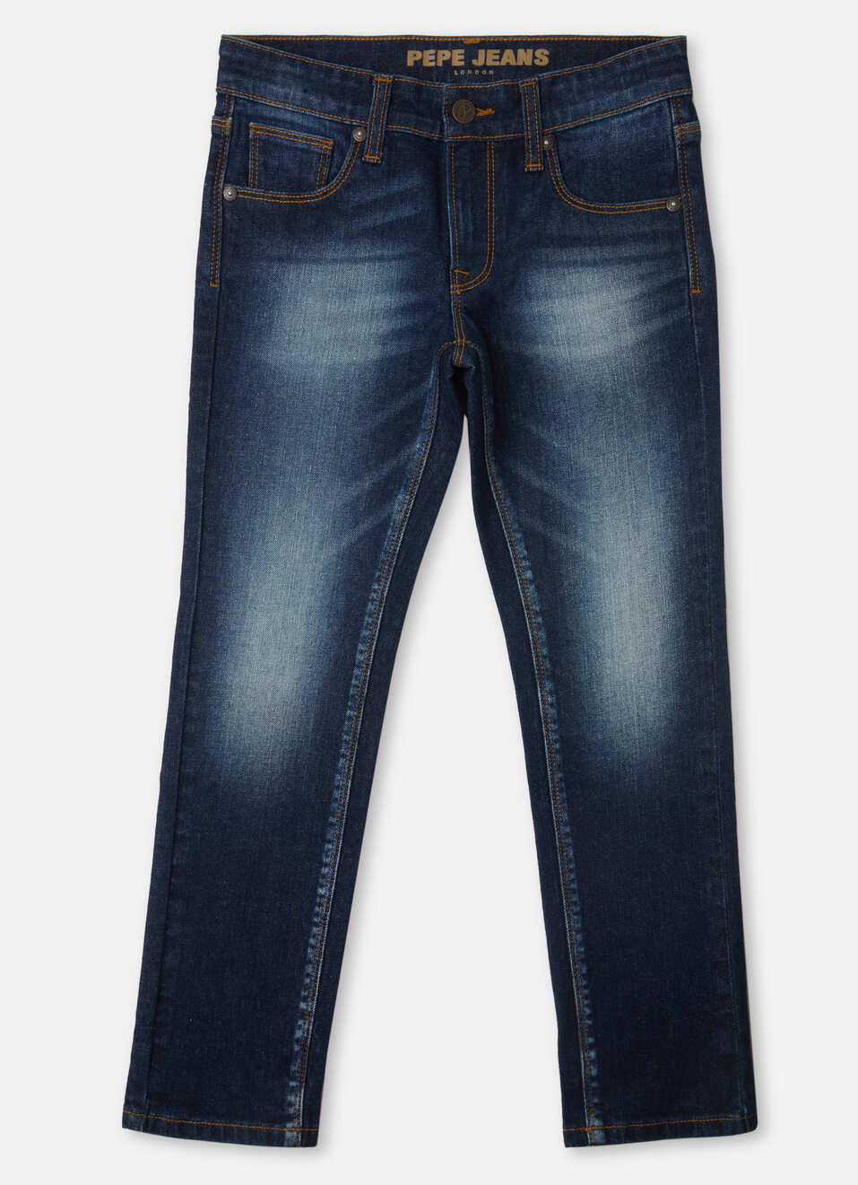 Boys Cash Dark Blue Mid Rise Slim Fit Jeans, , large image number 0