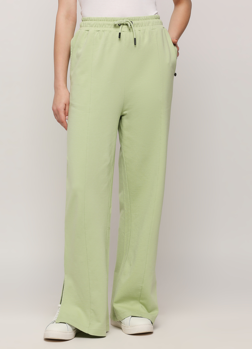 Green Wide Leg Sweatpants, , large image number 1