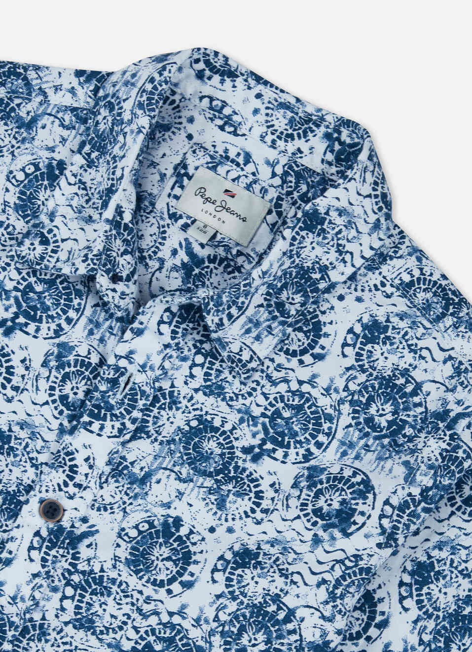 Boys Blue All Over Abstract Print Full Sleeve Shirt, , large image number 2