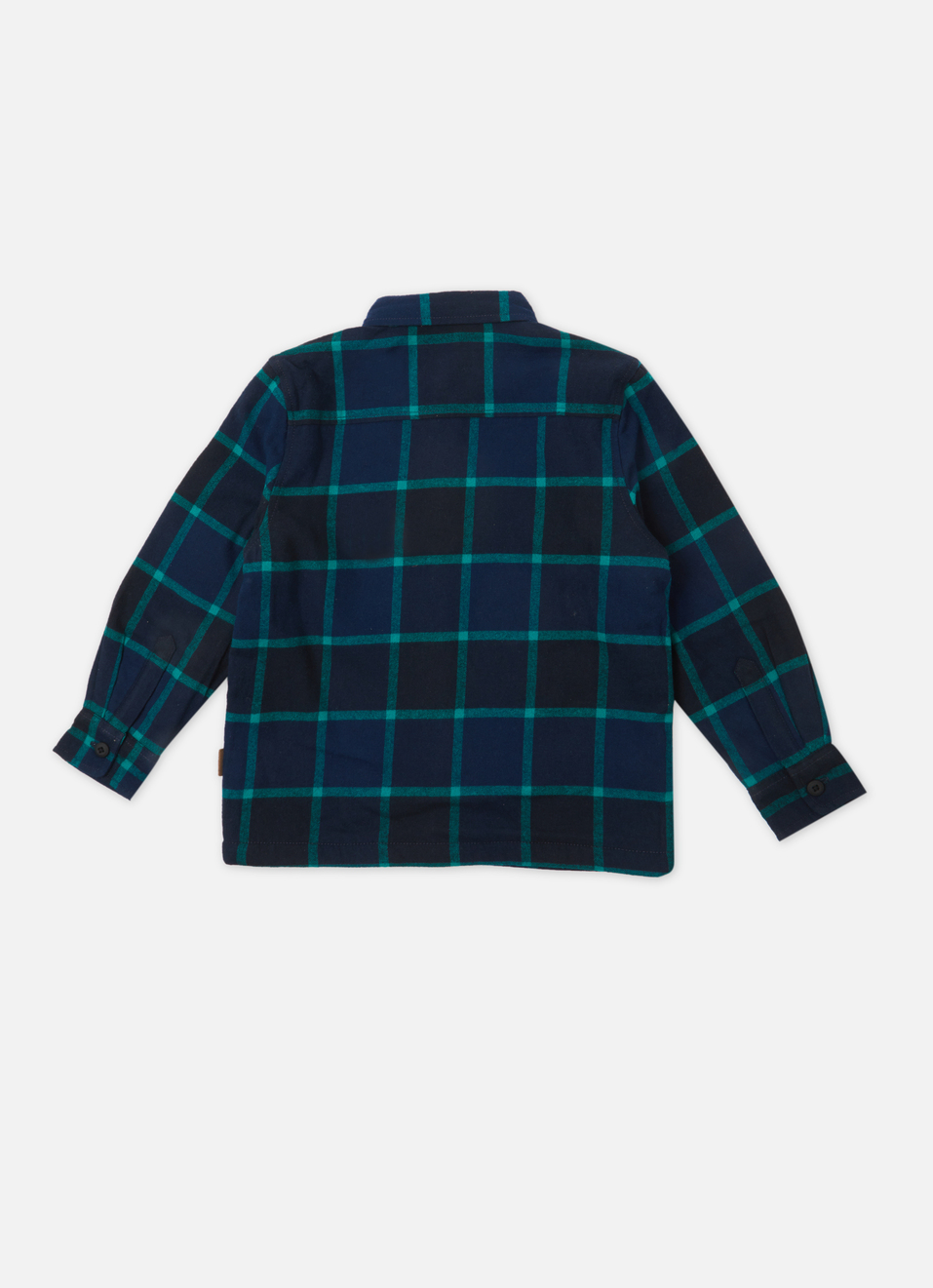 Boys Black Check Full Sleeve Shirt, , large image number 1