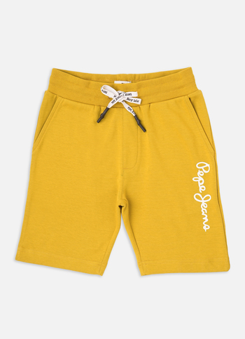 Boys Beige Ribbed Waist Knit Shorts
