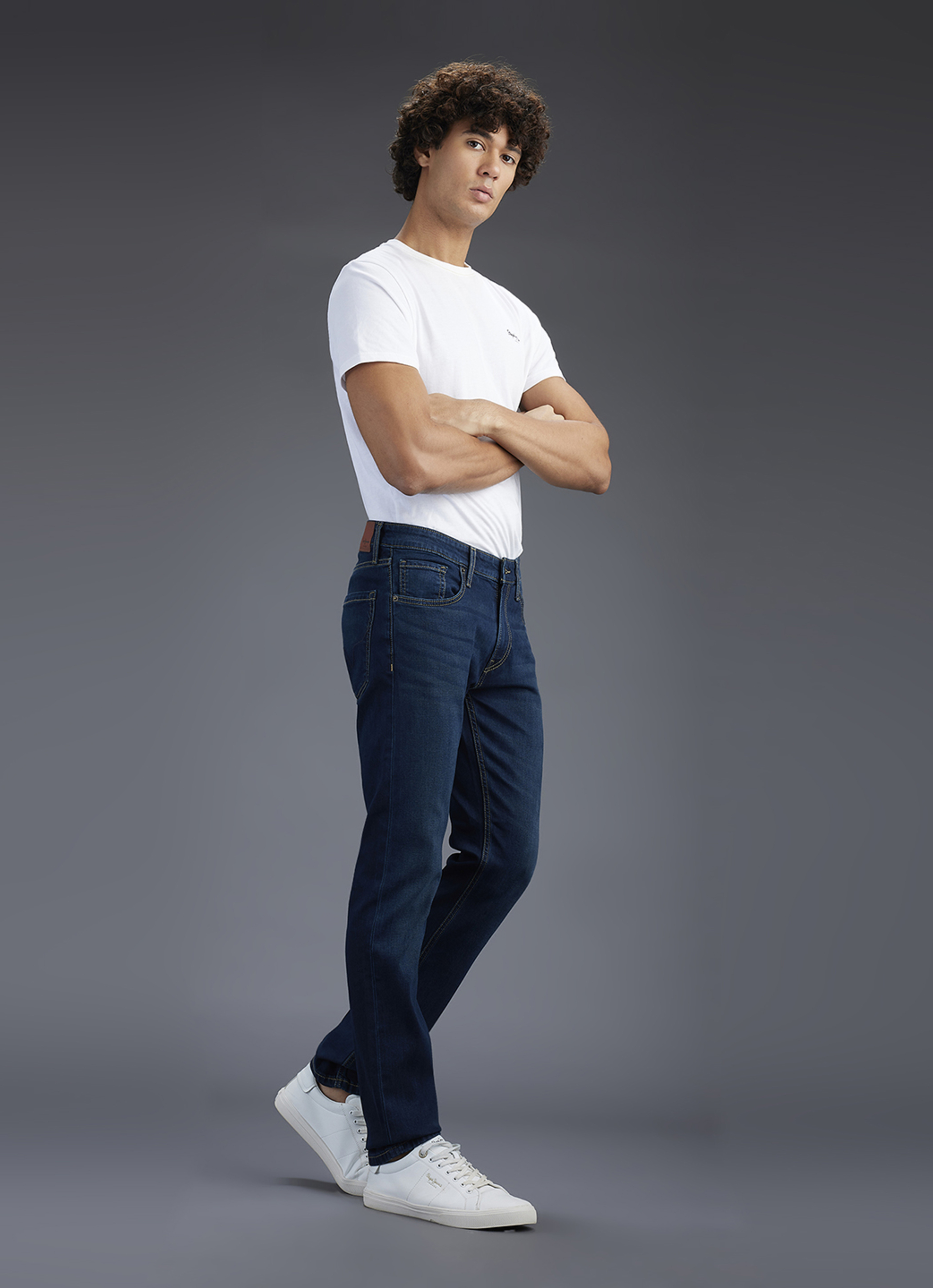 Men Blue Slim Fit Mid Rise Stretchable Jeans, , large image number 9