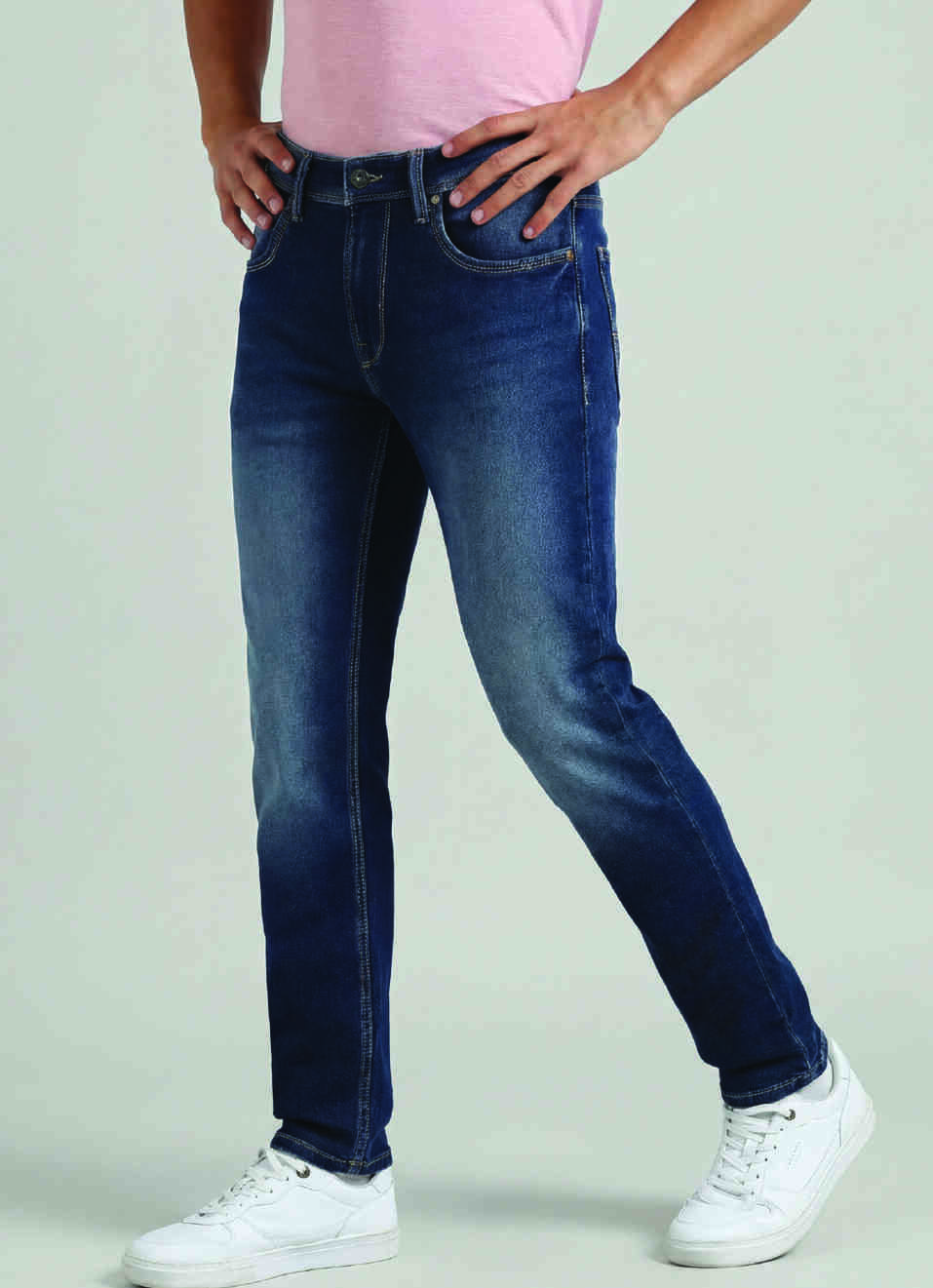 Chinox Blue Mid Waist Gymindigo Jeans, , large image number 0