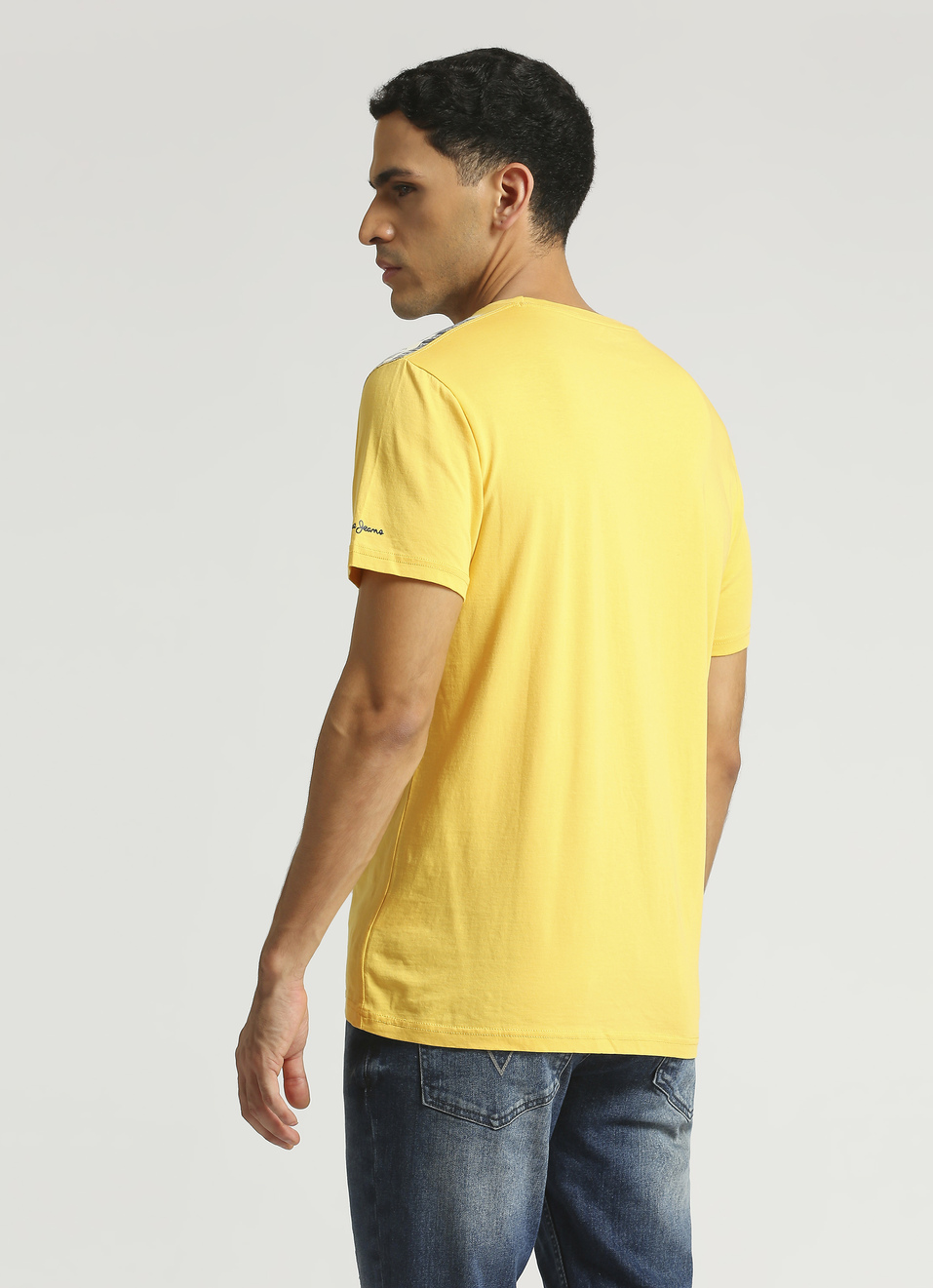 Yellow Photographic Print Short Sleeve T-shirt, , large image number 2