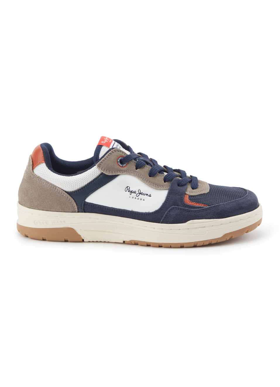 Navy And Grey Retro Anti-skid Cupsole Sneakers, , large image number 5
