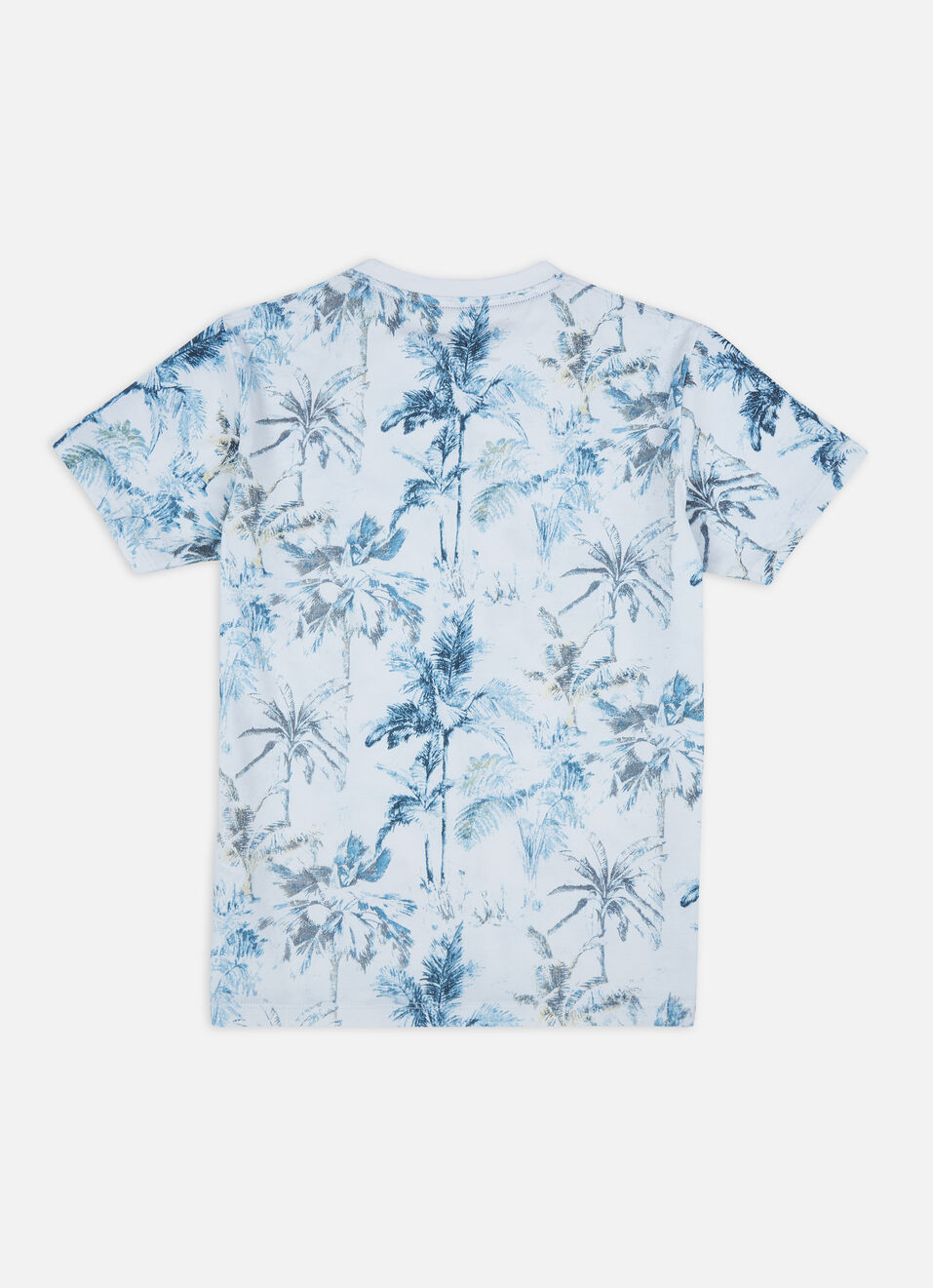 Boys Blue All Over Tropical Print Short Sleeve T-shirt, , large image number 1